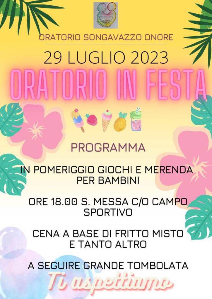 Festa oratorio Songavazzo