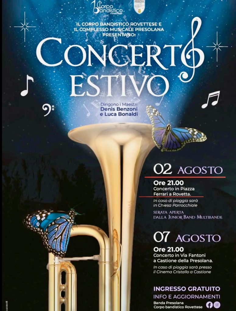 Locandina Concerto Estivo Rovetta