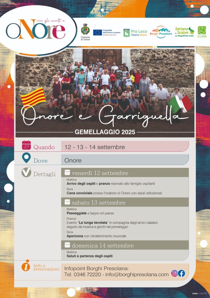 Locandina Gemellaggio Onore Garriguella